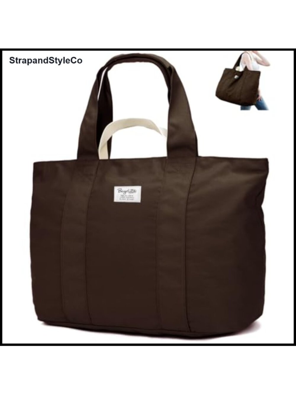 100% Cotton Oversized Travel Tote Bag 50L Weekend Beach Bag